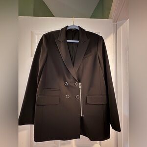 Express Black Blazer with Silver Details